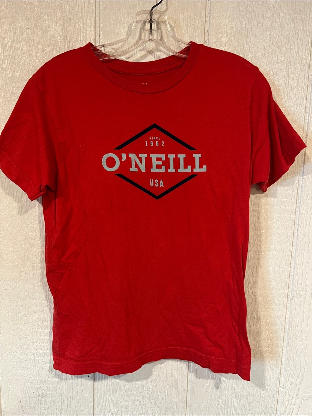 Boys O'Neill Red Graphic Logo Tee with Navy Accent